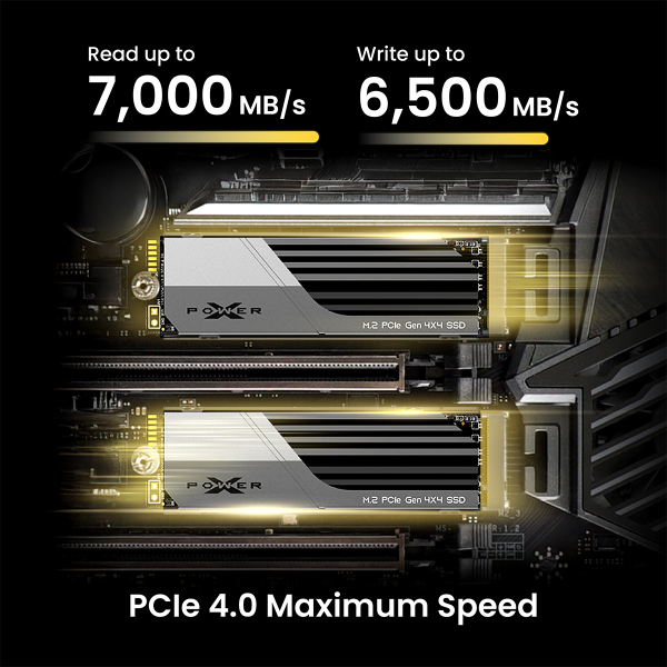 SP Silicon Power XS75 4TB Compatible PS5 M.2 NVMe PClex4 Gen4 Internal SSD with Heatsink Up to 7000MB/s,