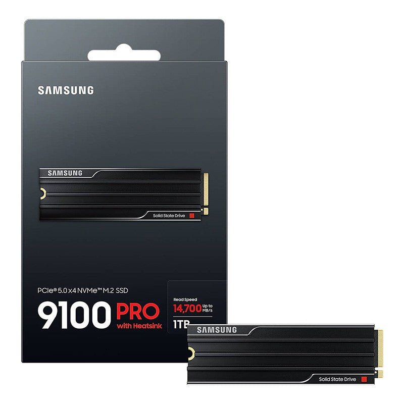 Samsung 1TB 9100 Pro with HeatSink MZ-VAP1T0CW PCIe 5.0 NVMe M.2 Gen 5 SSD