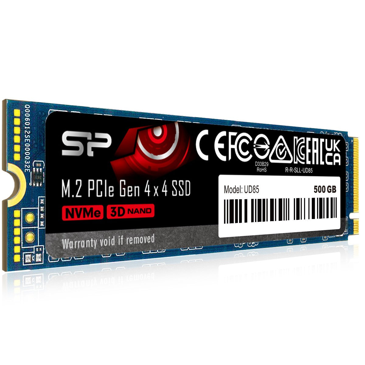 Silicon Power UD85 500GB R/W up to 3,600/2,400 MB/s PCIe NVMe Gen 4x4 M.2 SSD