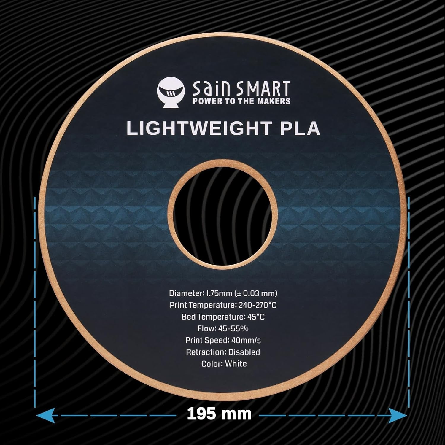 SainSmart Light Weight Filament 1.75mm, LW-PLA Low-Density Active Foaming 3D Printer Filament