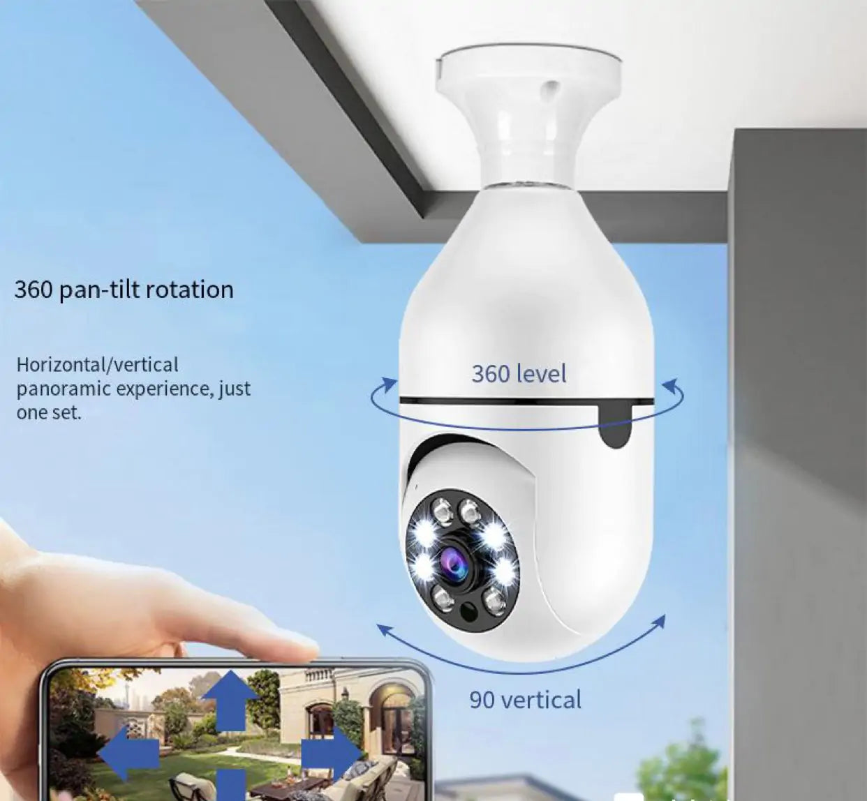 A6 network camera high-definition full color night vision security monitoring camera 360 degree wireless WiFi network camera