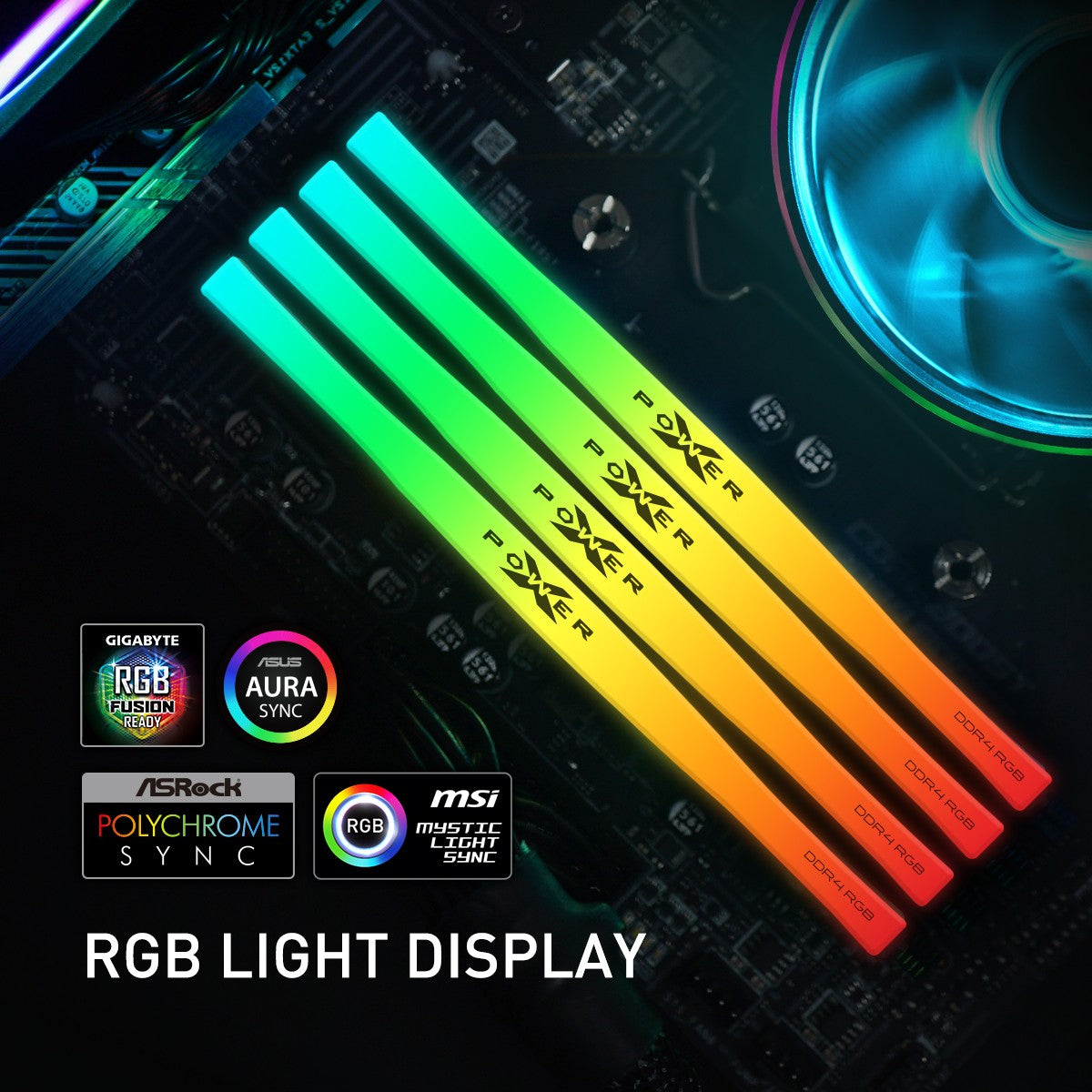 Silicon Power 32GB  SP032GXLZU320BDD 3200MHz XPOWER RGB Zenith Gaming Desktop Memory DDR4 RAM