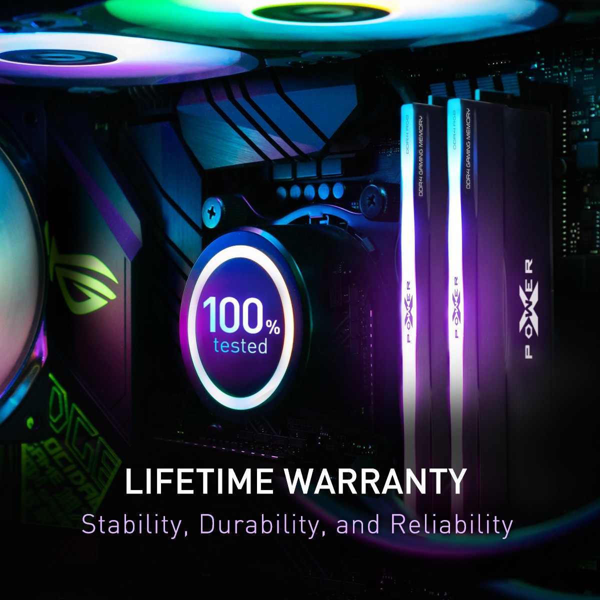 Silicon Power 32GB  SP032GXLZU320BDD 3200MHz XPOWER RGB Zenith Gaming Desktop Memory DDR4 RAM