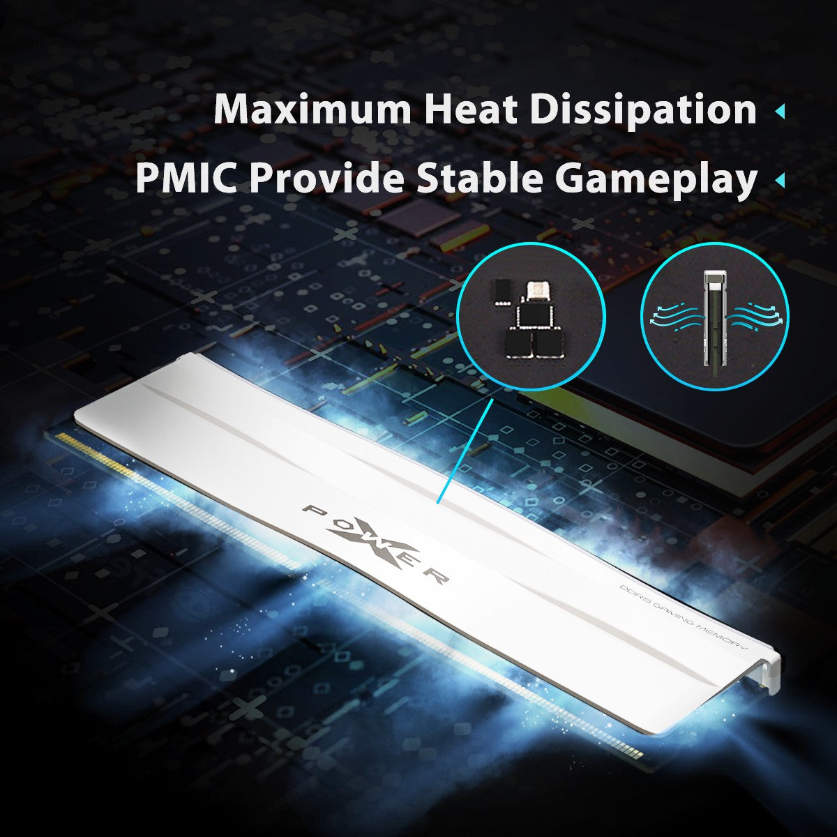 Silicon Power XPOWER Zenith 64GB CL30,1.35V UDIMM 6000MHz DDR5 RAM - White,