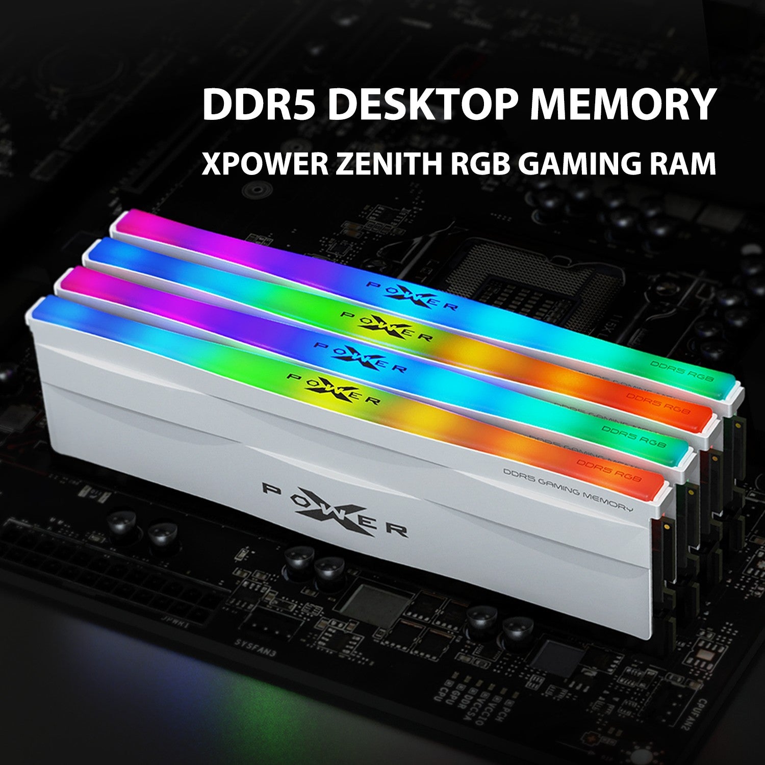Silicon Power XPOWER Zenith RGB 32GB CL34,1.4V 6800MHz Gaming Memory Supports Intel XMP/AMD EXPO DDR5 RAM - White,