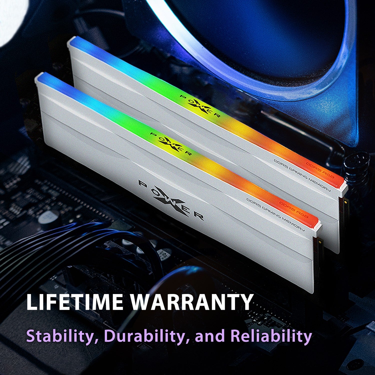 Silicon Power XPOWER Zenith RGB 32GB CL34,1.4V 6800MHz Gaming Memory Supports Intel XMP/AMD EXPO DDR5 RAM - White,