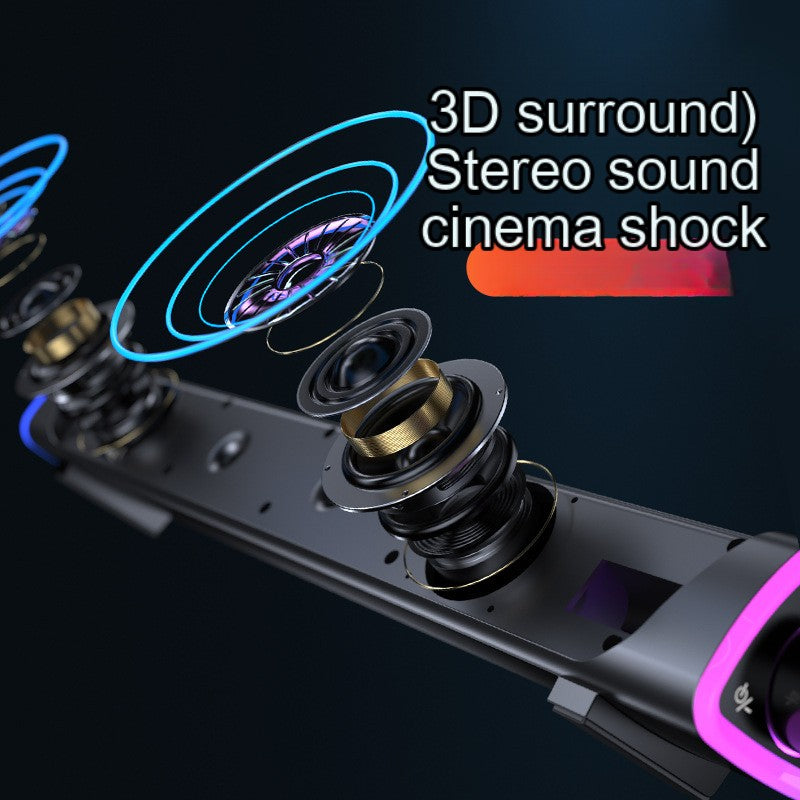 4D Computer Speaker Bar Stereo Sound Subwoofer Bluetooth Speaker For Macbook Laptop Notebook PC Music Player Wired Loudspeaker