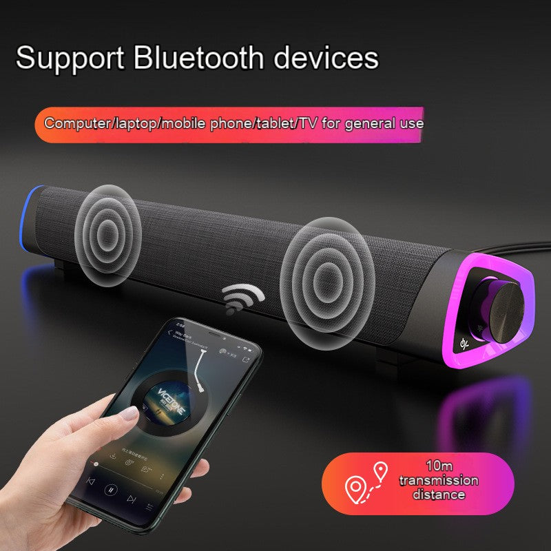 4D Computer Speaker Bar Stereo Sound Subwoofer Bluetooth Speaker For Macbook Laptop Notebook PC Music Player Wired Loudspeaker