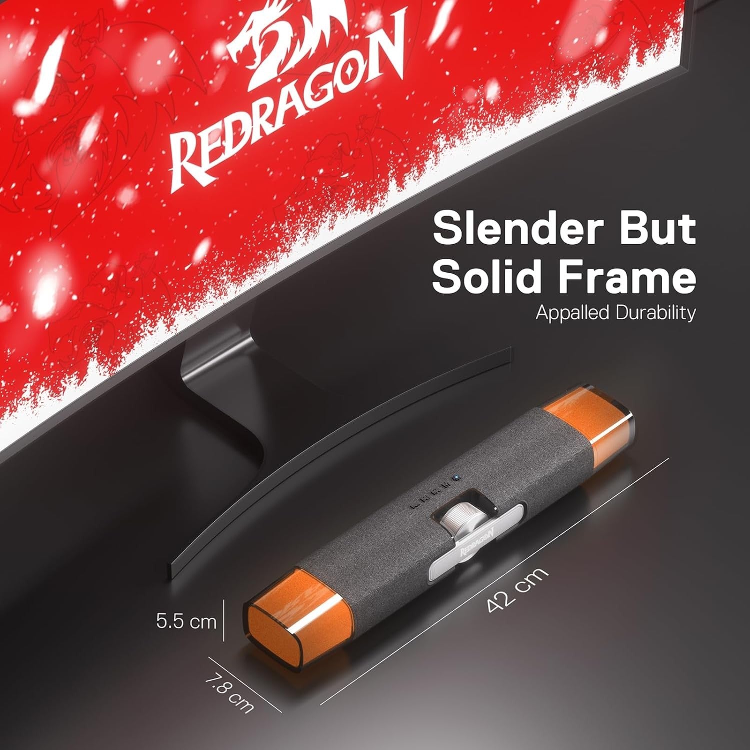 Redragon GS512 Wireless RGB Desktop Speakers, 2.0 PC Computer Stereo Soundbar w/BT 5.0/USB Mode, Max 6W x 2 Rich Sound, Crystal RGB Backlight