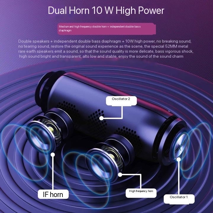 S51 wireless Bluetooth speaker TWS fabric subwoofer outdoor portable audio system