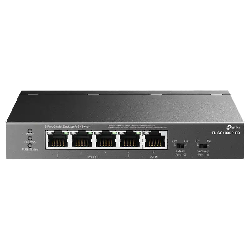 TP-Link TL-SG1005P-PD 5-Port Gigabit Desktop PoE+ Switch – Tech Daddy