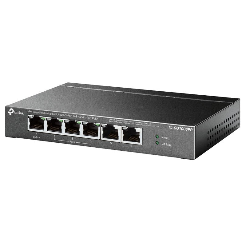 TP-Link 6-Port Gigabit Desktop Switch with 3-Port PoE+ and 1-Port PoE++