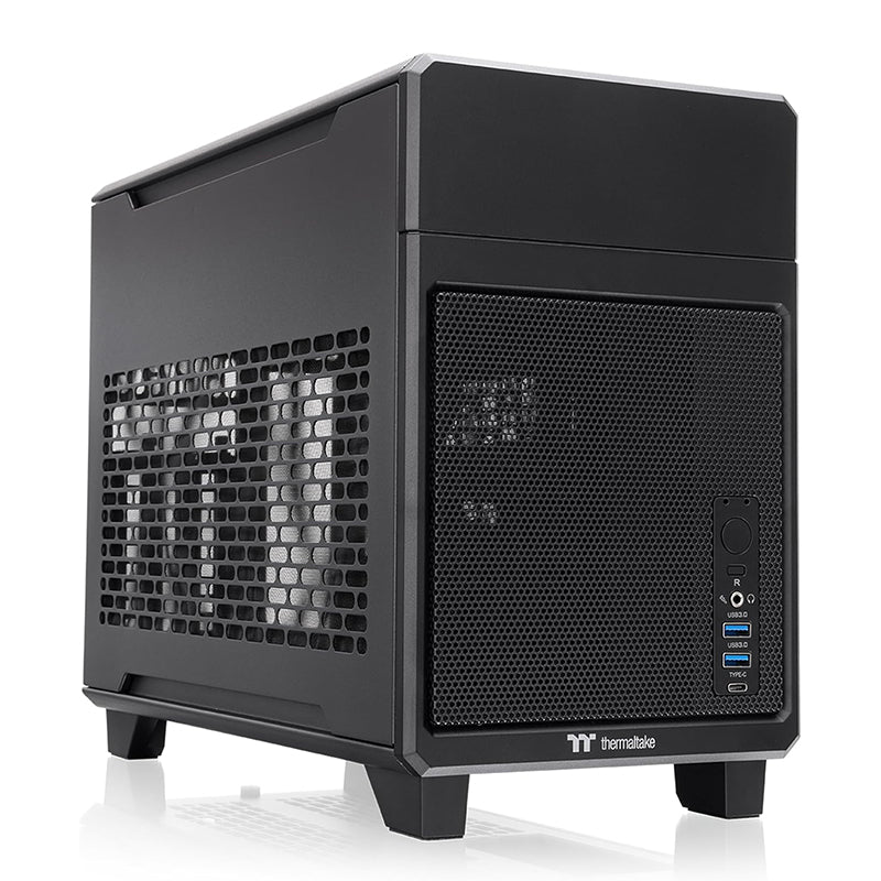 Thermaltake TR100 Mini Tower Compact Dual Chamber Mini-ITX Case - Black