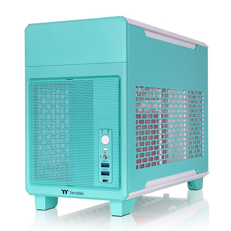 Thermaltake TR100 Mini Tower Compact Dual Chamber Mini-ITX Case - Mint Strawberry
