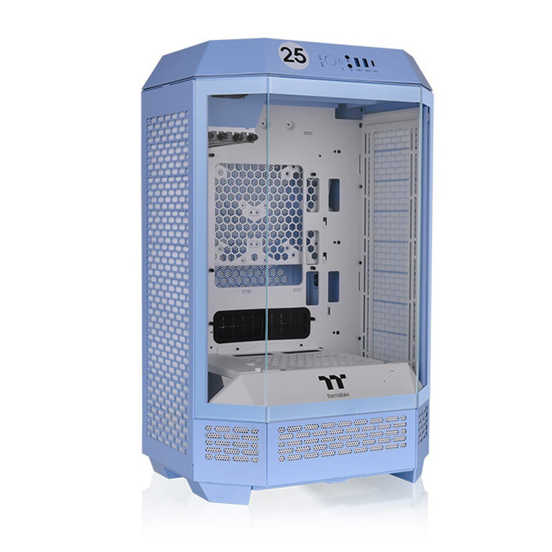 Thermaltake The Tower 300 Tempered Glass Micro-ATX Tower Case - Hydrangea Blue Edition