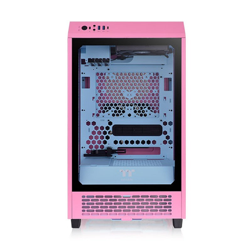 Thermaltake Tower 200 Mini TG Mini-ITX Case - Bubble Pink