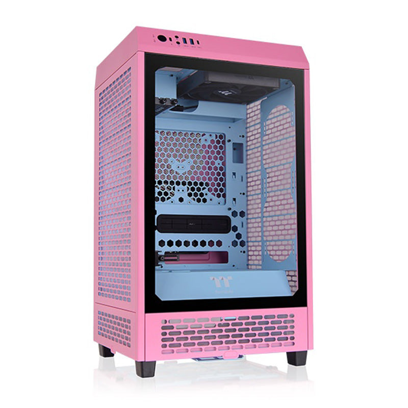 Thermaltake Tower 200 Mini TG Mini-ITX Case - Bubble Pink