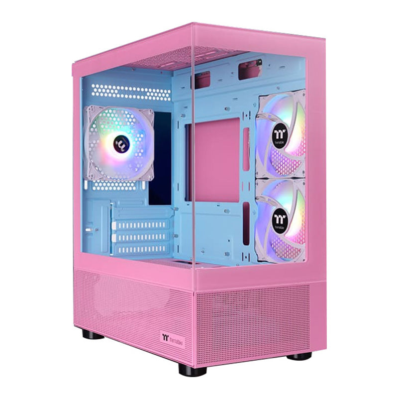 Thermaltake View 170 ARGB TG micro-ATX Case - Bubble Pink