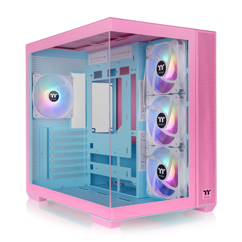 Thermaltake View 380 TG ARGB Mid Tower ATX Case - Bubble Pink