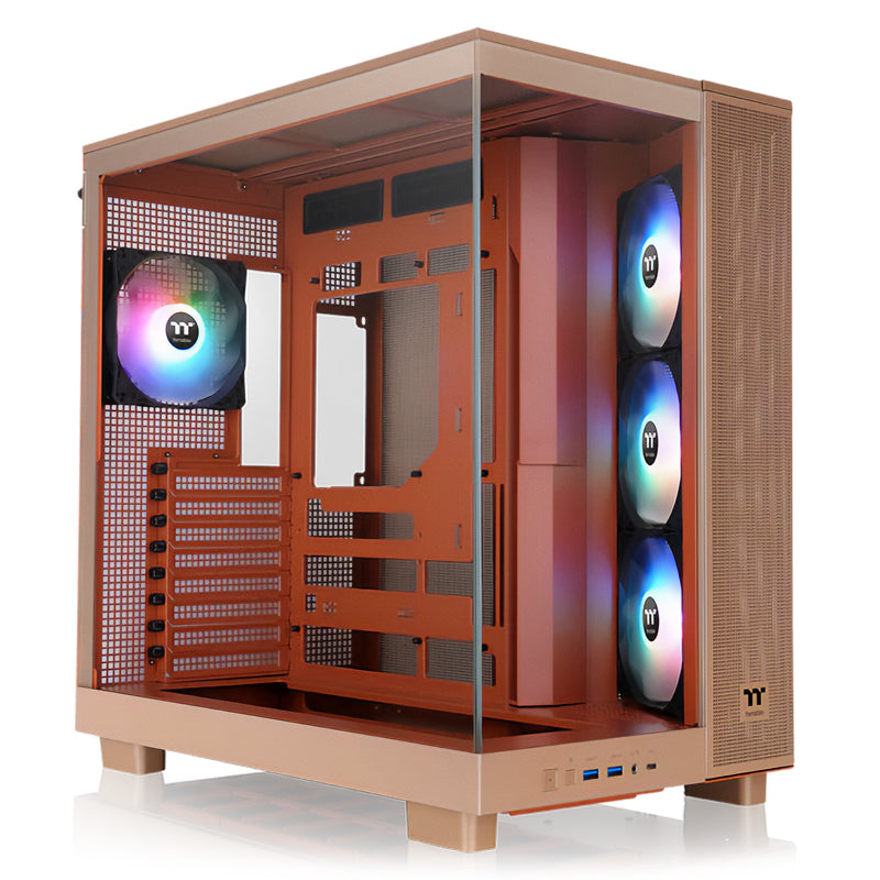 Thermaltake View 380 XL Tempered Glass ARGB Mid Tower ATX Case - Gravel Sand