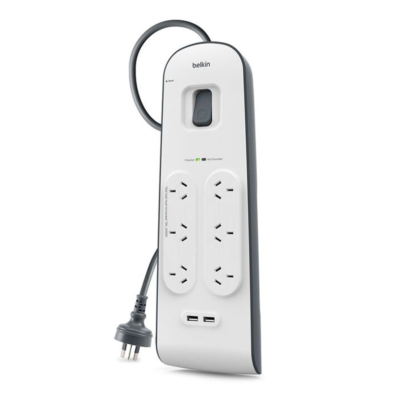 Belkin SurgePlus 6-Outlet Surge Protection Strip with 2.4 Amp USB Charging Ports
