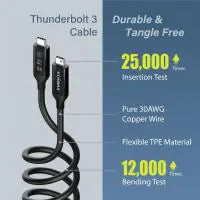 Edimax 40Gbps USB4 Thunderbolt 3 Cable USB-C to USB-Cable, 2 m Length