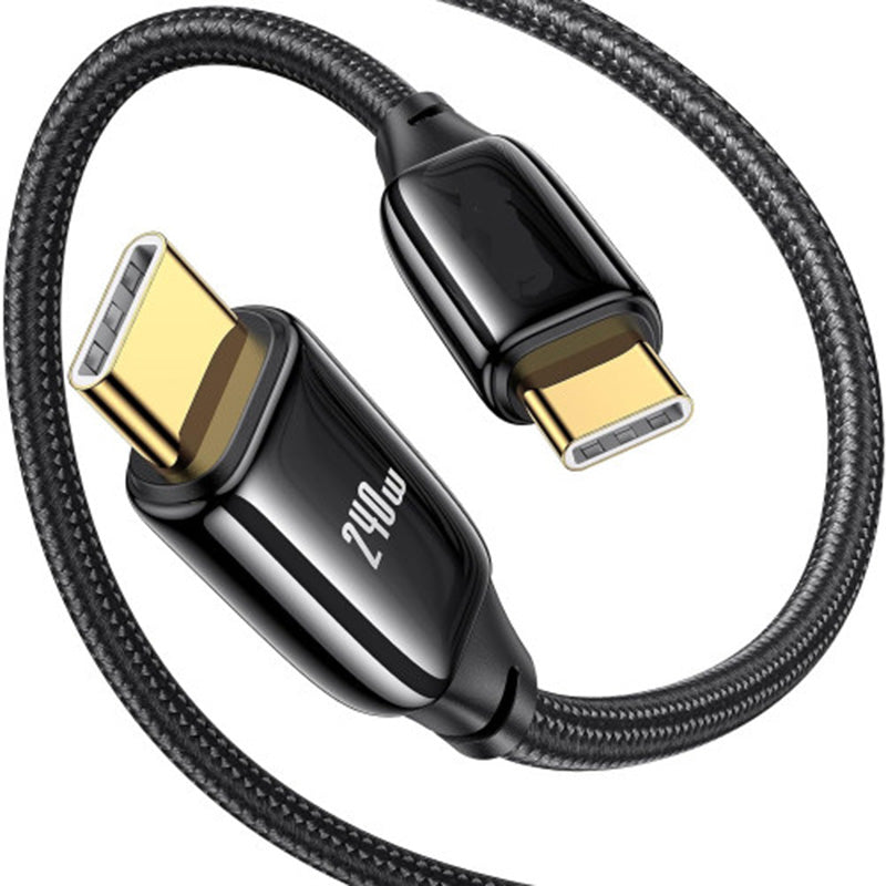 Generic Braided 240W USB Type C Male to USB Type C Male Cable - 1m