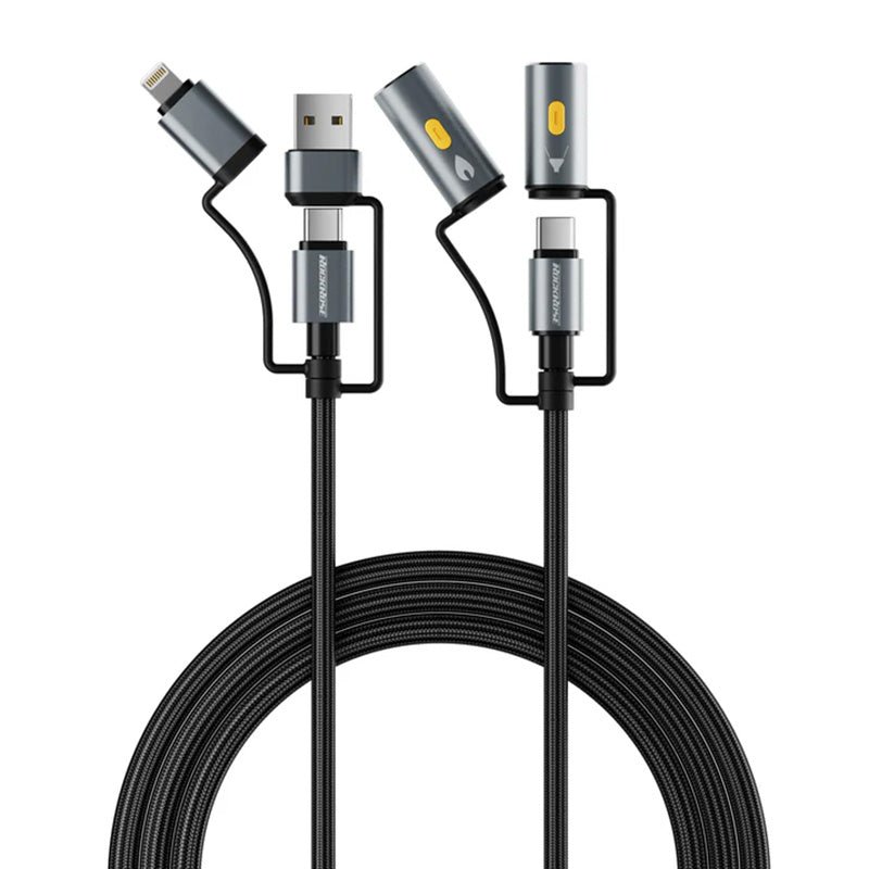 Rockrose Hercules Reign 100W Max 6-In-1 Fast Charging Cable - 1m