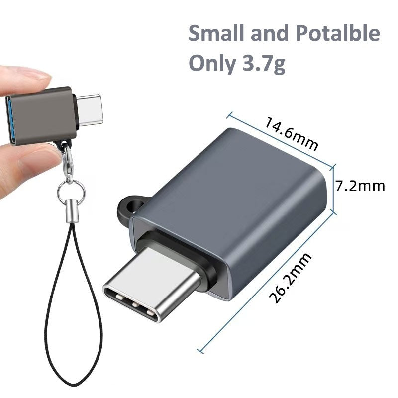 USB-A To USB Type C Connector Adapter Plug USB 3.2 To Type C Adapter OTG Black