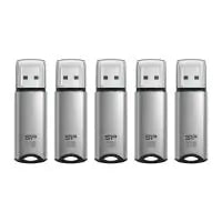 Silicon Power 32GB Marvel M02 USB 3.0 Flash Drive - Silver (5-Pack)