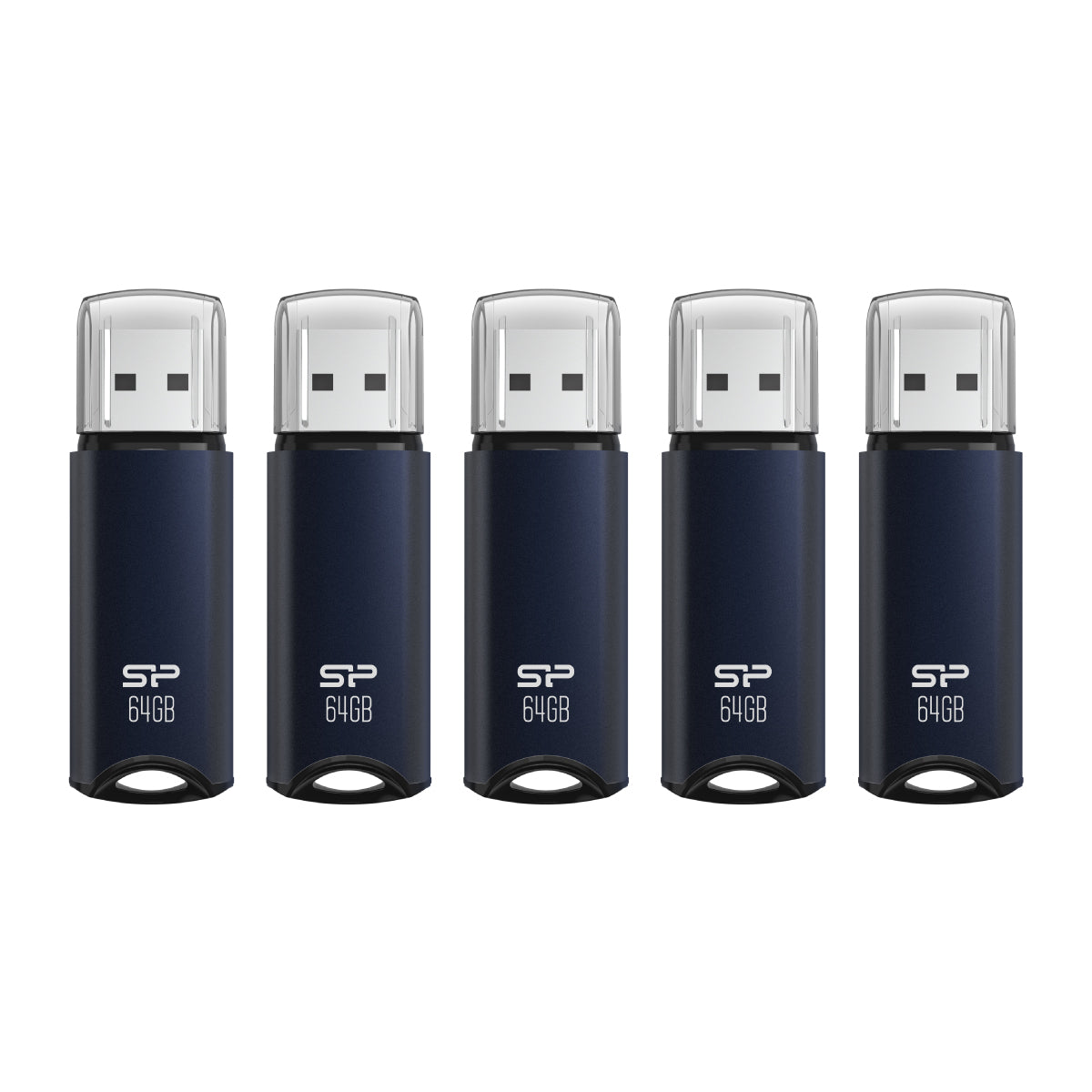Silicon Power 64GB Marvel M02 USB 3.0 Flash Drive - Navy Blue