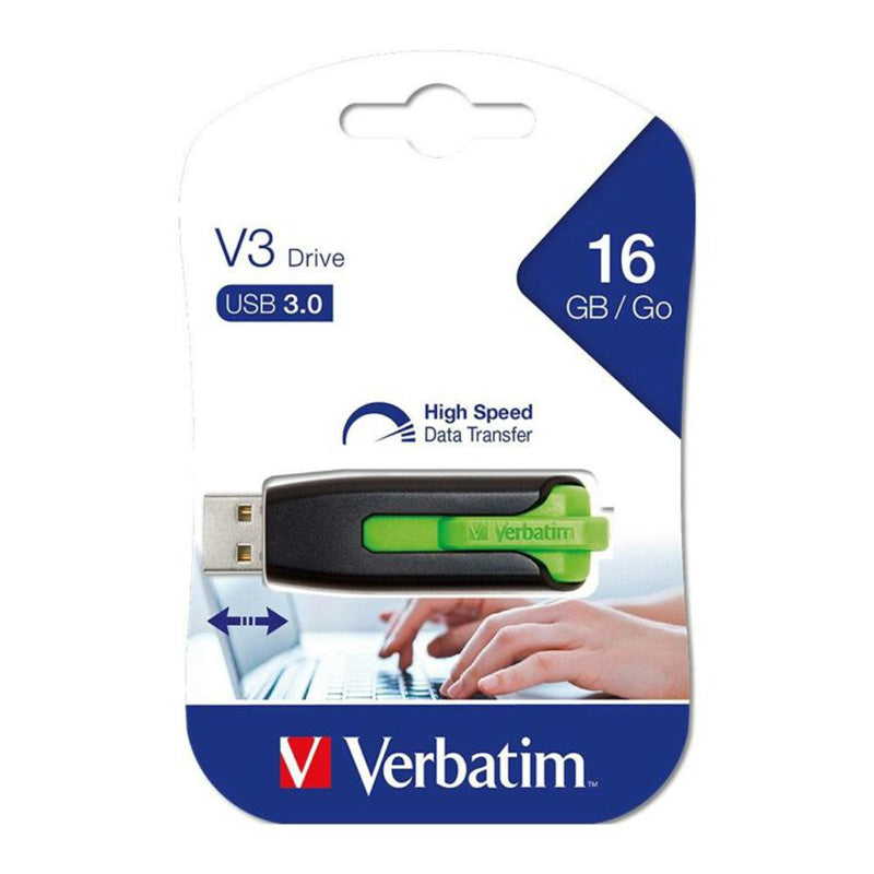 Verbatim Store n Go 16GB V3 USB Flash Drive - Green