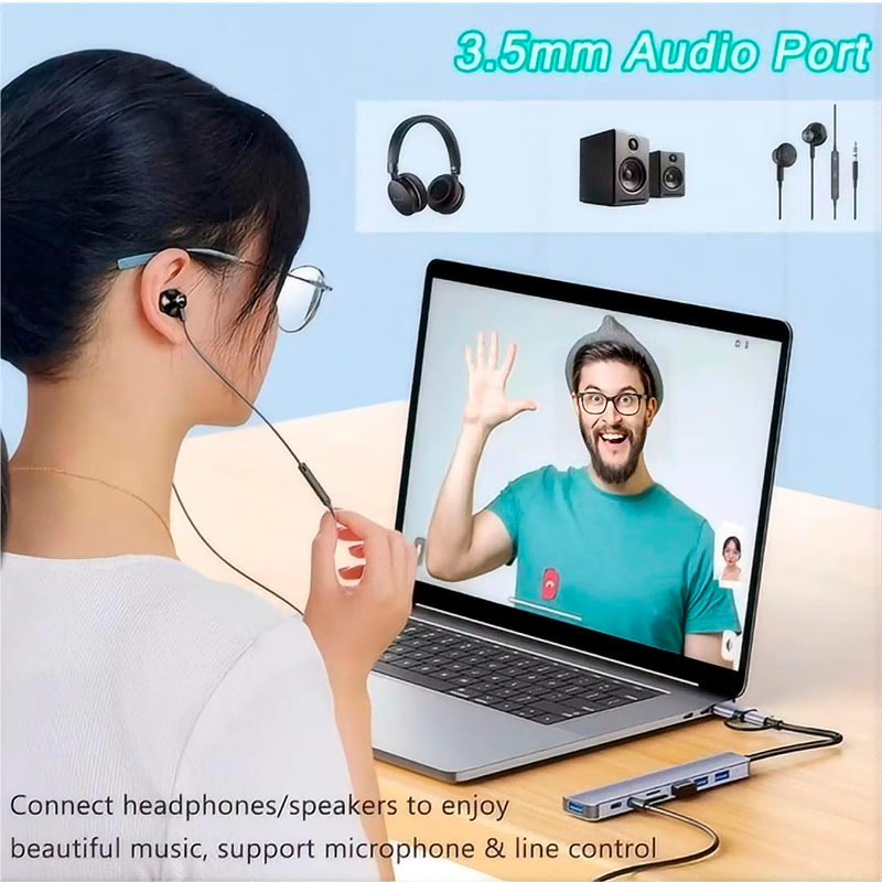 8 IN 2 USB HUB 3.0 USB C HUB Dock Station 5Gbps High Speed Data Splitter Type C to USB OTG Adapter For Computer Extension