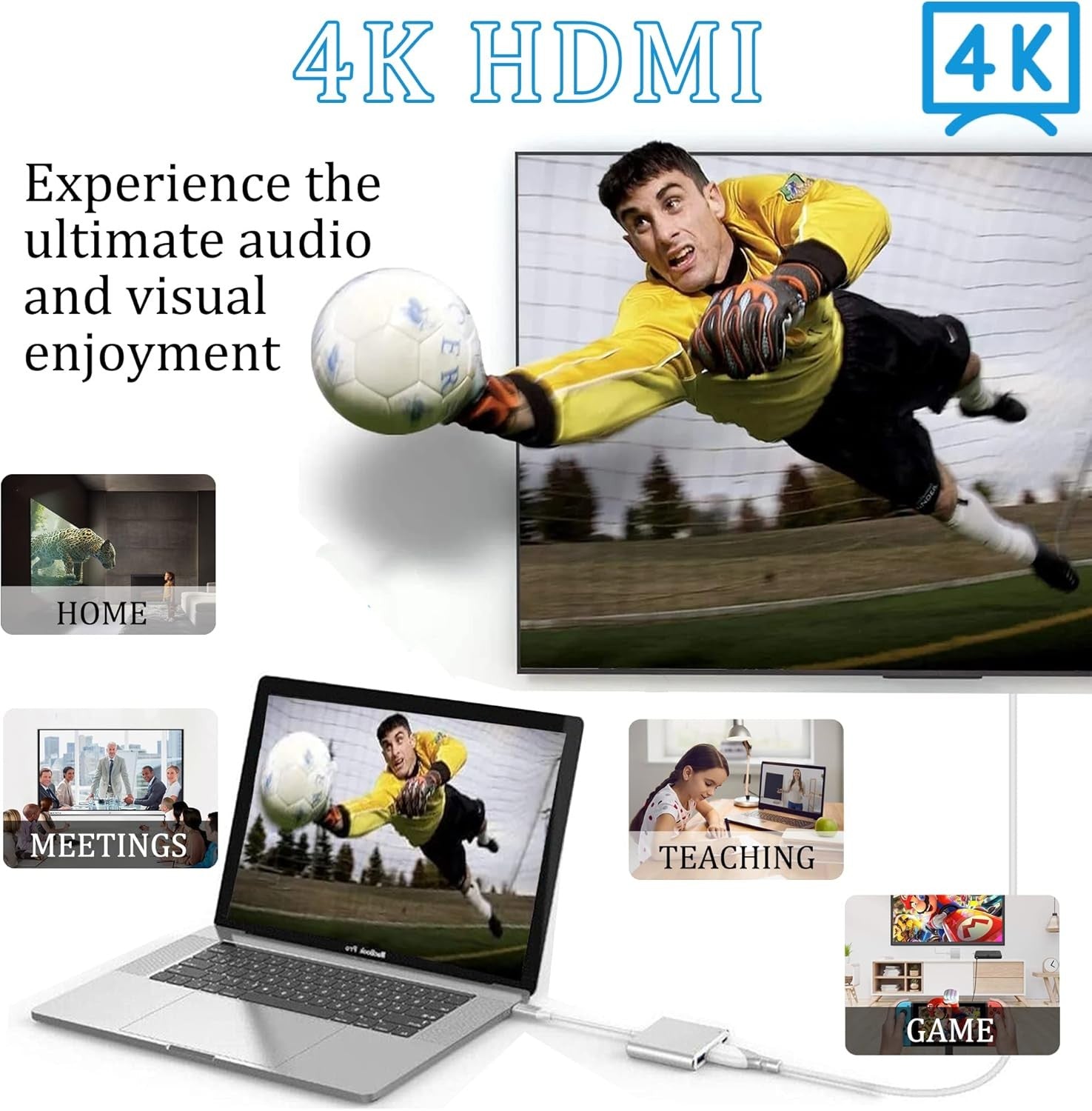 USB C to HDMI Adapter 4K 3 in 1 Type C HDMI Adapter with USB 3.0 Type C PD Charging Port USB C Hub USB-C to HDMI Adapter and USB-C Charging Port