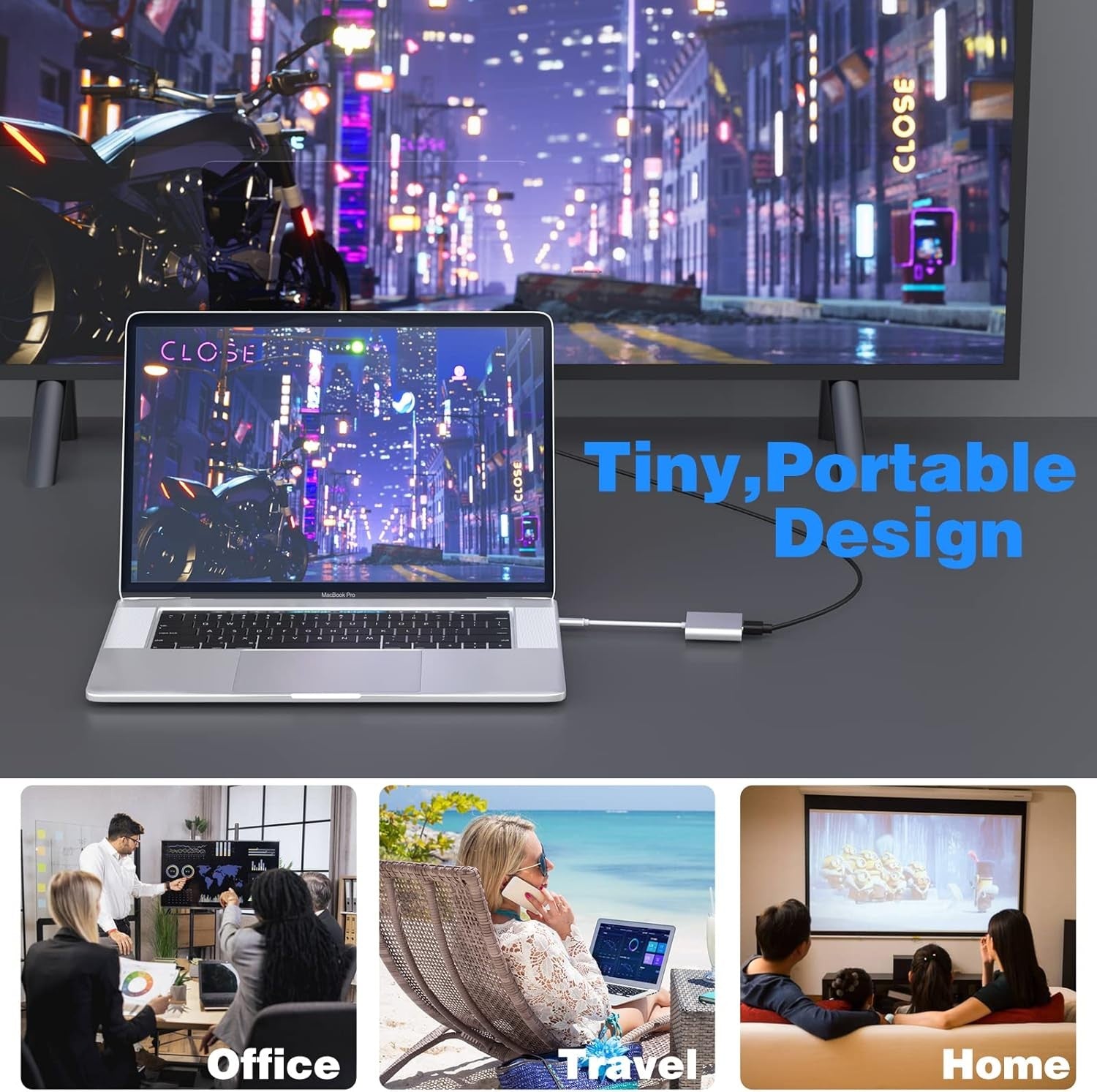 USB C to HDMI Adapter 4K 3 in 1 Type C HDMI Adapter with USB 3.0 Type C PD Charging Port USB C Hub USB-C to HDMI Adapter and USB-C Charging Port