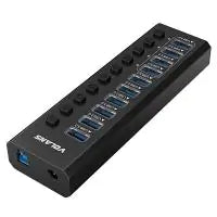 Volans 10 Port Aluminum USB 3.0 Hub with 4 x Fast Charging Port