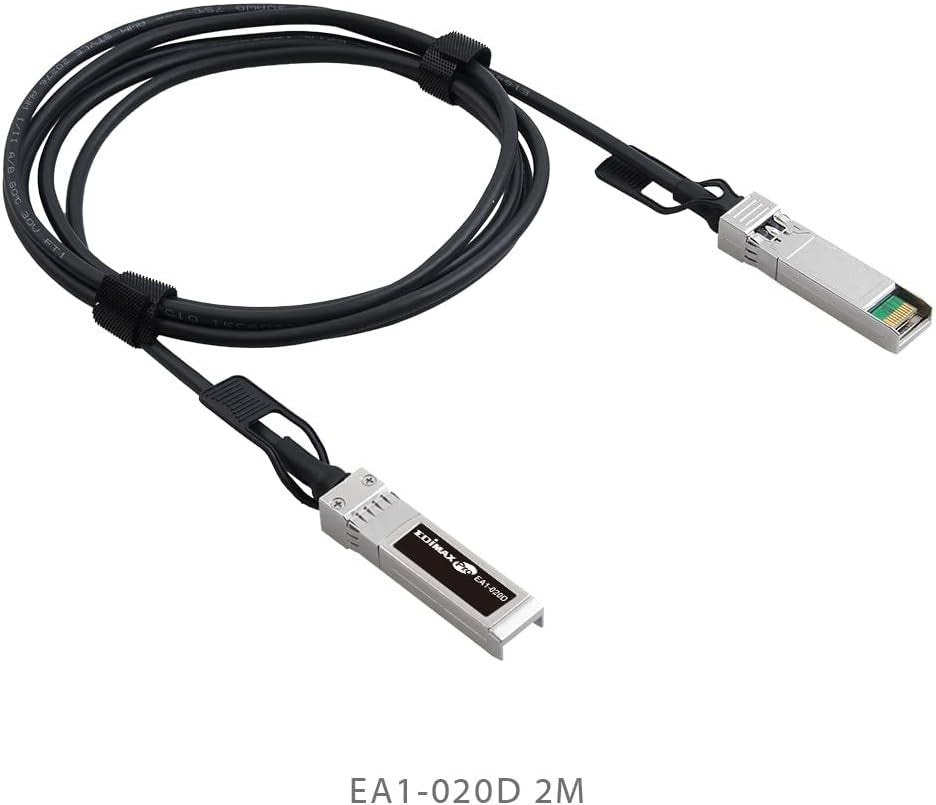 Edimax DAC Direct Attach Copper Twinax Cable 1M 10GbE SFP+ , Backward Compatible to SFP