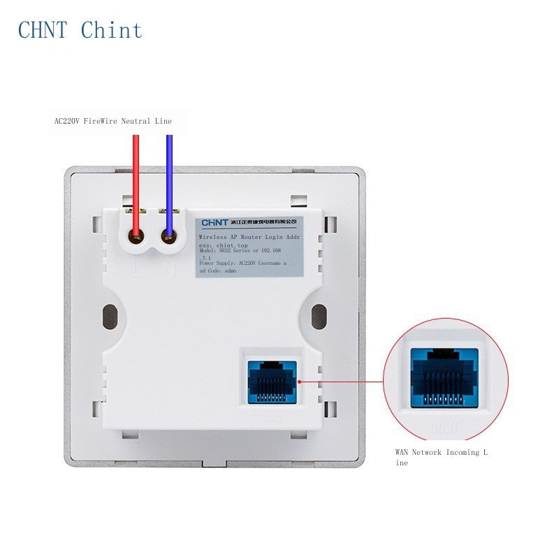 AP wireless router wall mounted 86 type wifi socket switch hotel home smart panel Wi Fi