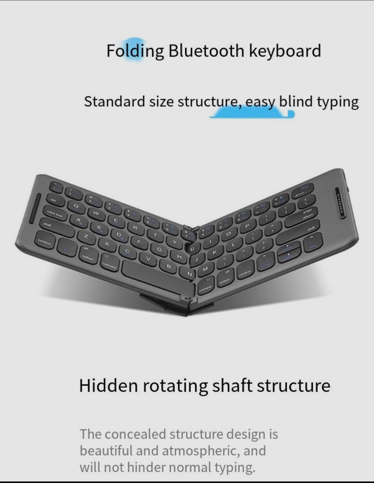 B088 Two fold Three mode Wireless Bluetooth Keyboard Mobile Tablet Portable Small Language Folding Keyboard