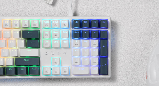 Redragon K668 RGB Gaming Keyboard, 104 Keys + Extra 4 Hotkeys Wired Mechanical Keyboard w/Sound Absorbing Foams, Hot-swappable Socket, Red Switch