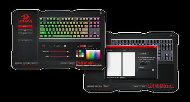 Redragon K556 TKL RGB Wired Gaming Mechanical Keyboard 80% 87 Keys Upgraded Hot-Swap Socket and Noise Absorbing Foams Red Switch