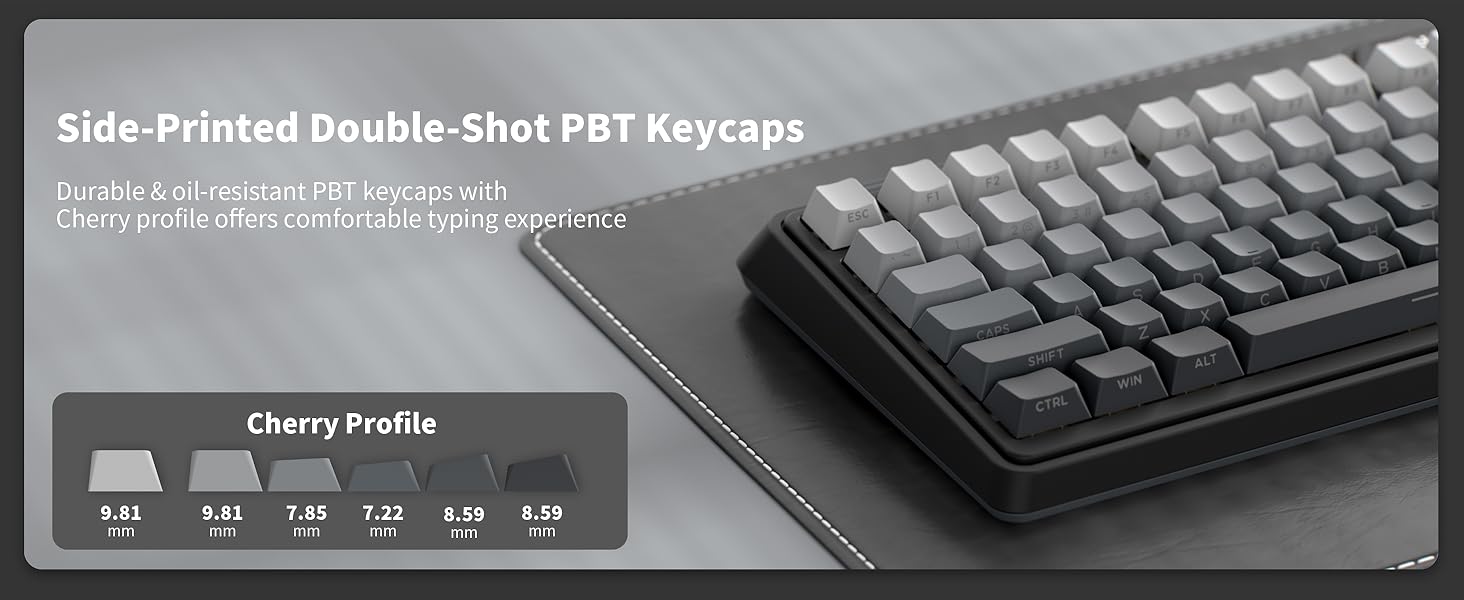 KZZI K75 Lite Wireless 75% Gasket Mount RGB Gaming Hot Swappable 82 Keys 3-Mode Mechanical Keyboard Linear Switches, Aurora