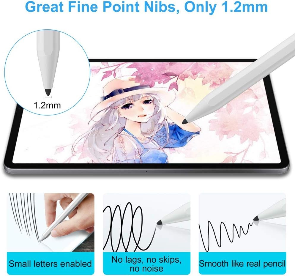 Stylus Pen for iPad ,Active Pencil for iPad10/9/8/7/6th,11th A16,Pro 11/13 M4,Air 11/13 M2/M3,Pro12.9,Air 5/4/3rd,Mini 7/6/5